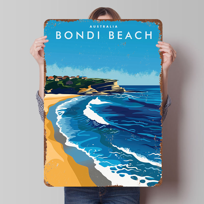 Travel Accessories Australia - Bondi Beach Australia Travel Poster Customized