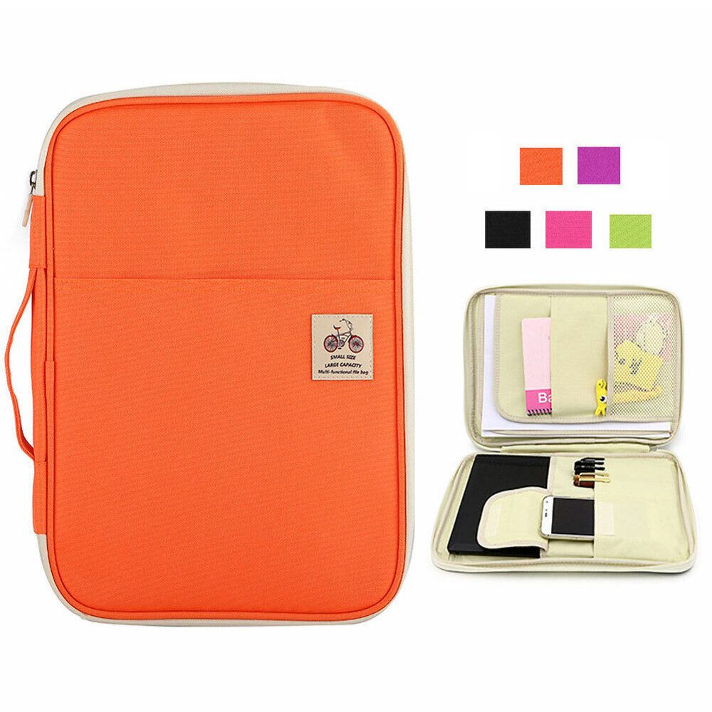 Travel Accessories Organizer Case - Travel A4 Portfolio Zipped Conference Folder