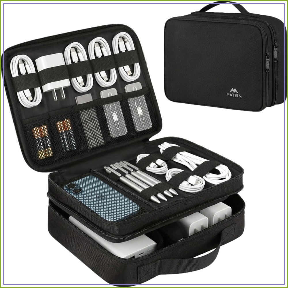 Travel Accessories Organizer Case - Electronics Organizer Travel Case, Water Resistant