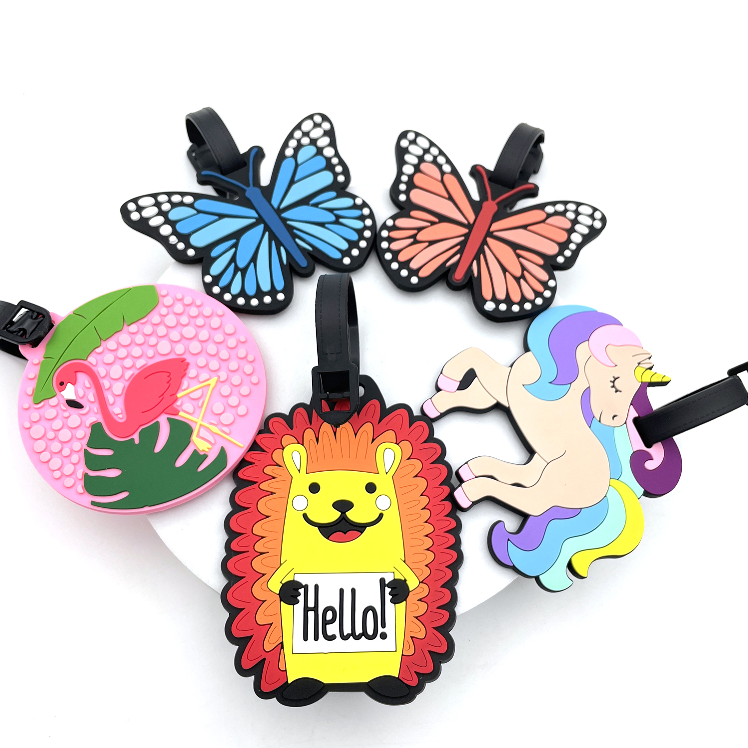 Travel Accessories List - 1PC PVC Soft Rubber Luggage Tags