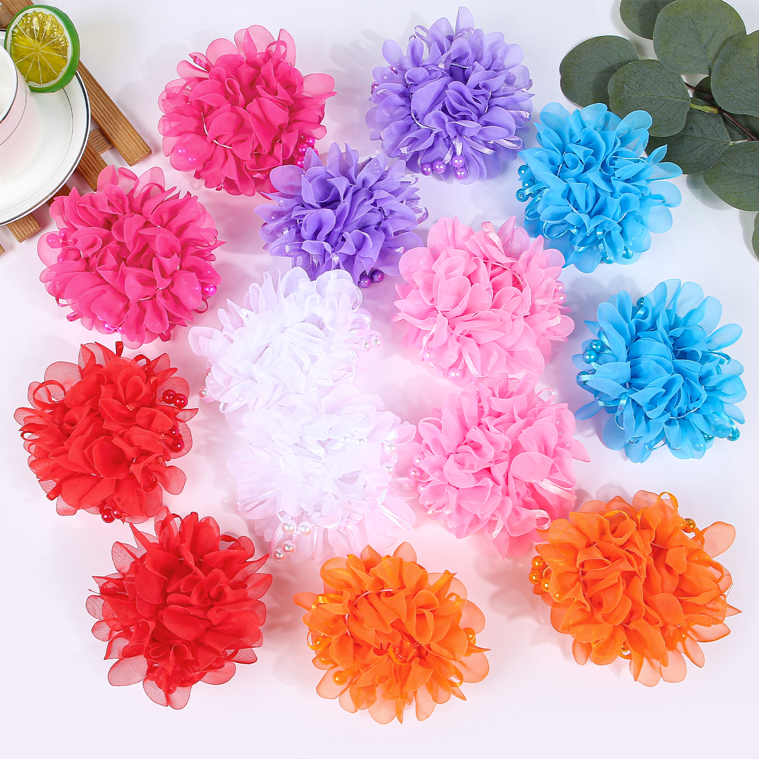 Travel Accessories For Girls - 2/7pcs Girls Flower Hair Ties Ponytail